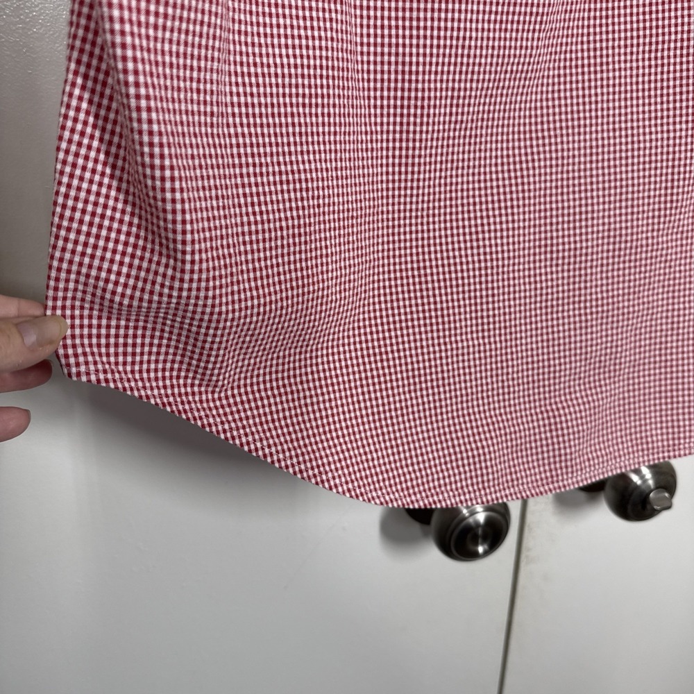 Ralph Lauren Blue Label VTG Shirt Mens L Red Checkered Slim Preppy Button Down - Picture 9 of 14